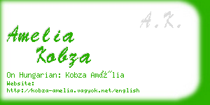 amelia kobza business card